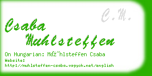 csaba muhlsteffen business card